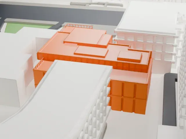 Gardiner Museum model, East view