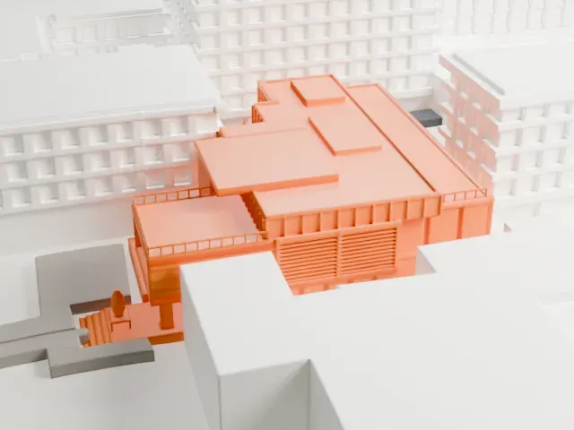Gardiner Museum model, South view