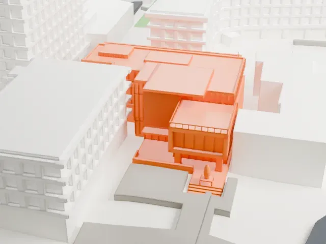 Gardiner Museum model, West view