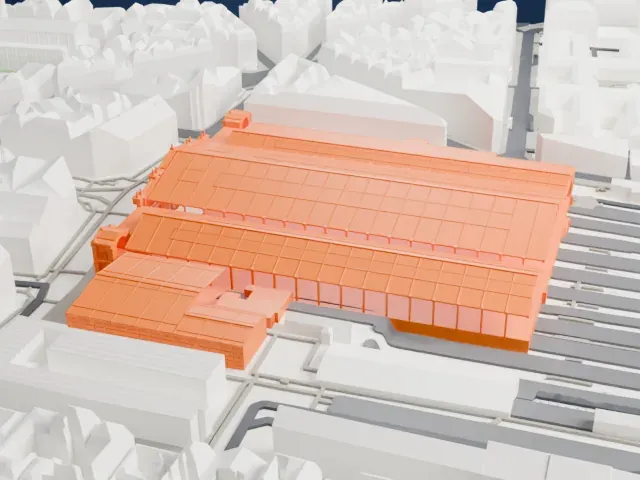 Gare du Nord model, East view