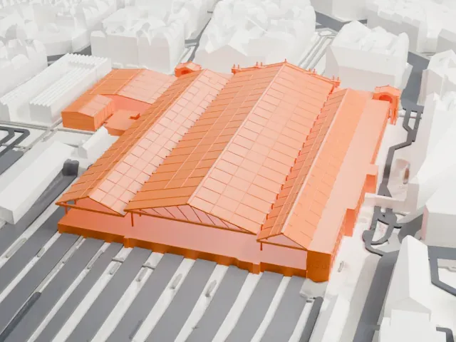 Gare du Nord model, North view
