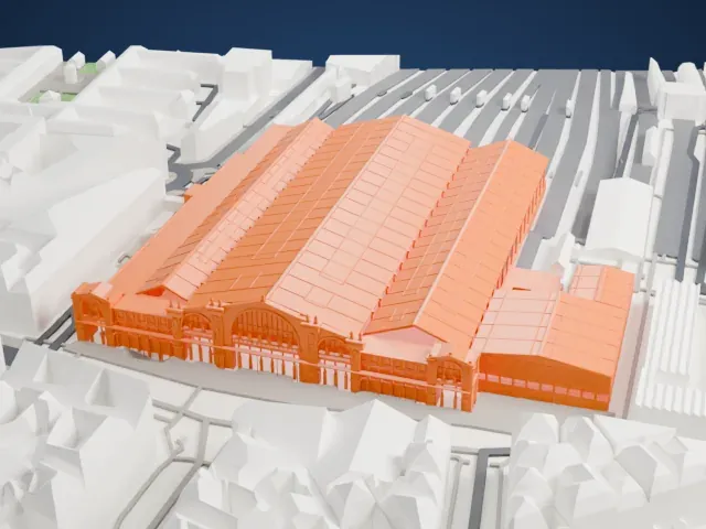 Gare du Nord model, South view
