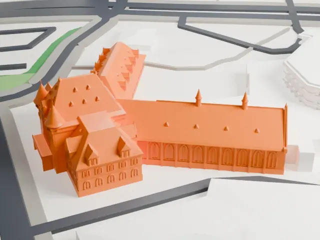 Gare du Palais model, East view