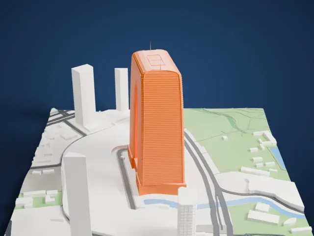 Gate to the East model, South view