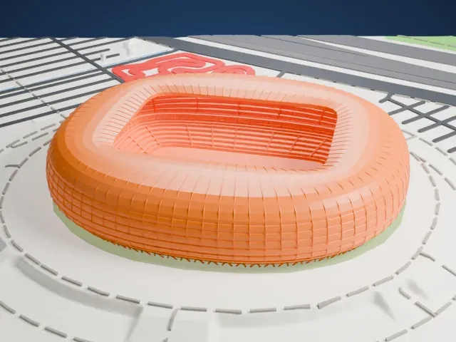 Gdańsk Stadium model, East view