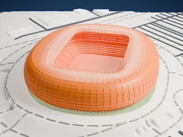Gdańsk Stadium model, North view