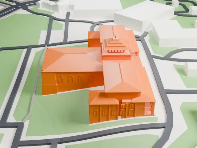 Gedung Sate model, East view