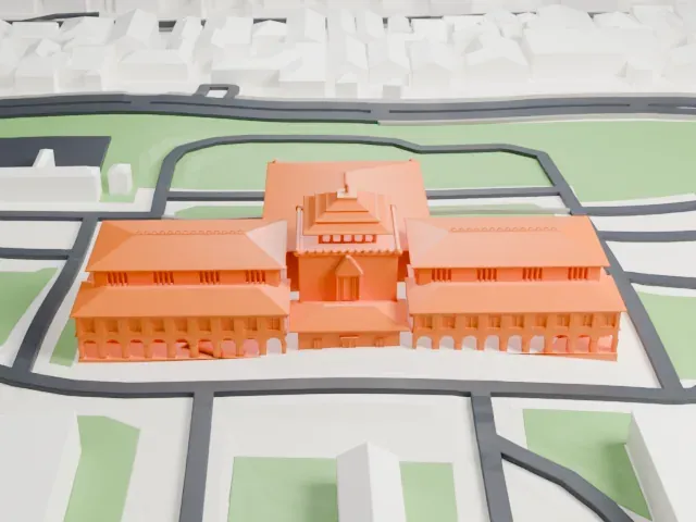 Gedung Sate model, North view