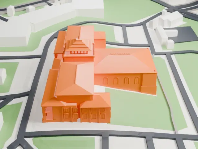 Gedung Sate model, West view