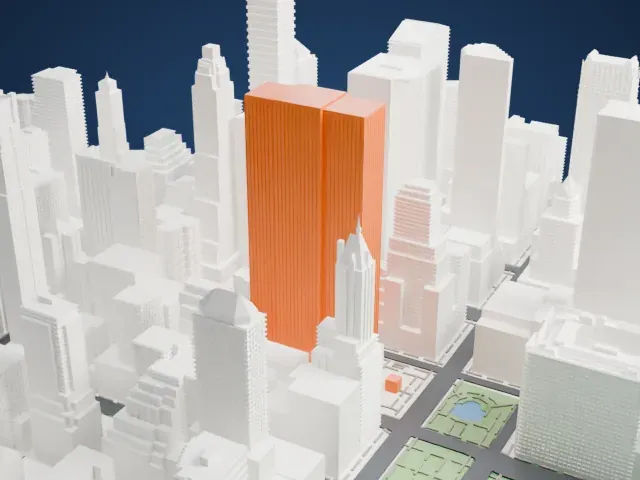 General Motors Building model, North view