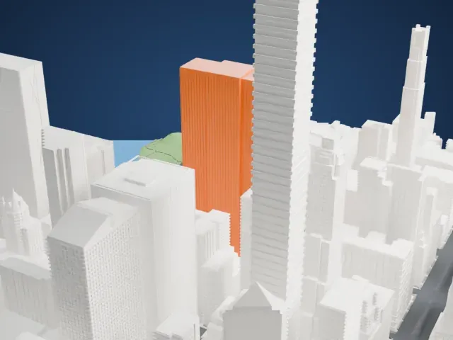 General Motors Building model, South view
