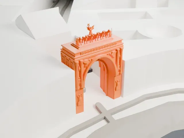 General Staff Building (Saint Petersburg) model, North view