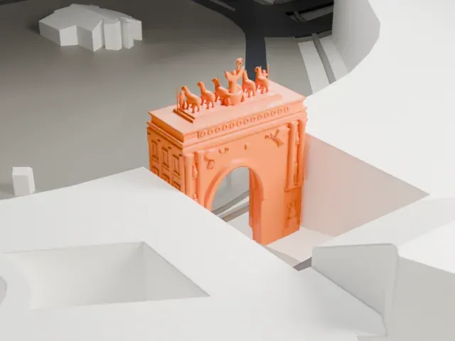 General Staff Building (Saint Petersburg) model, South view
