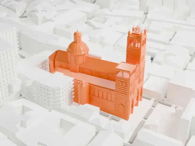 Genoa Cathedral model, North view