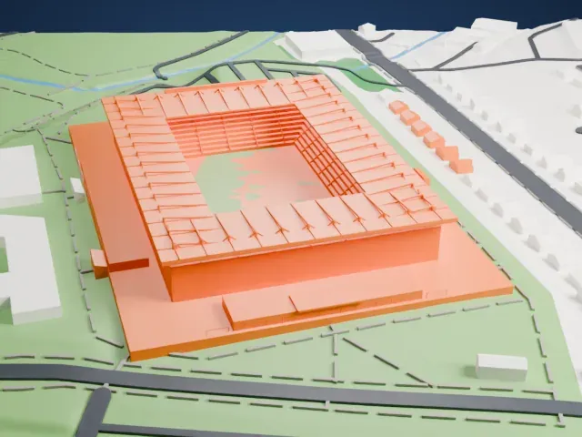 Geodis Park model, North view