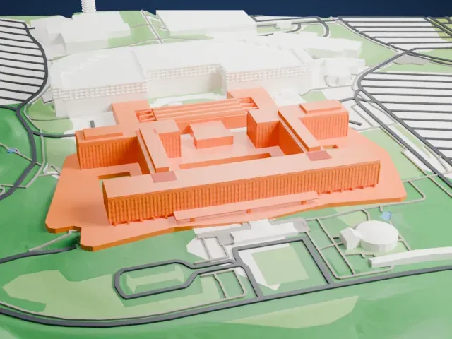 George Bush Center for Intelligence model, East view
