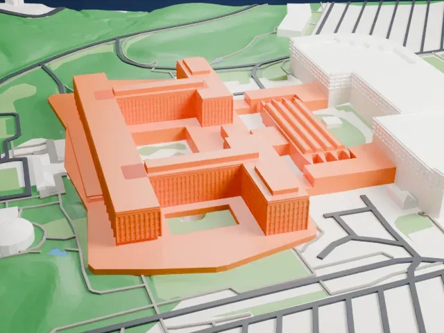 George Bush Center for Intelligence model, North view