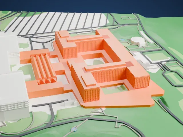 George Bush Center for Intelligence model, South view