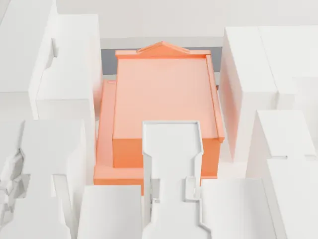 German Evangelical Lutheran Church of St. Mark model, North view