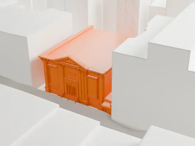 German Evangelical Lutheran Church of St. Mark model, South view