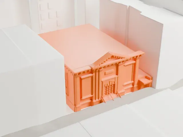 German Evangelical Lutheran Church of St. Mark model, West view