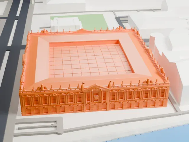 German Historical Museum model, East view
