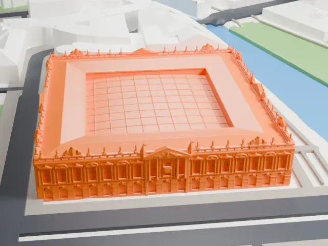 German Historical Museum model, South view
