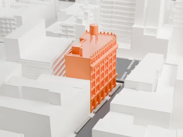 Germania Bank Building model, West view