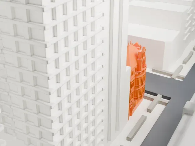 Gertrude Rhinelander Waldo House model, East view