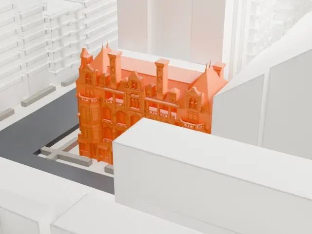 Gertrude Rhinelander Waldo House model, West view