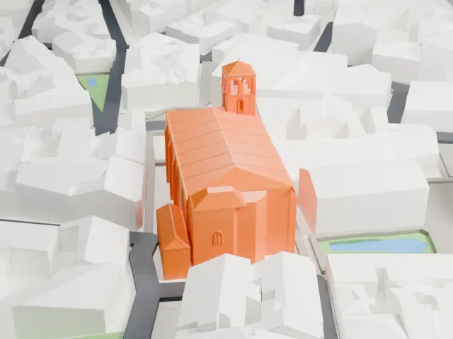 Getafe Cathedral model, East view