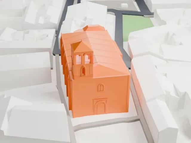 Getafe Cathedral model, West view