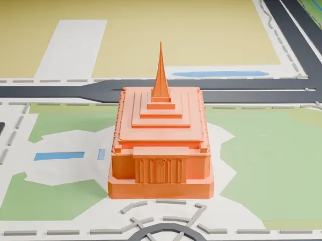 Gilbert Arizona Temple model, East view
