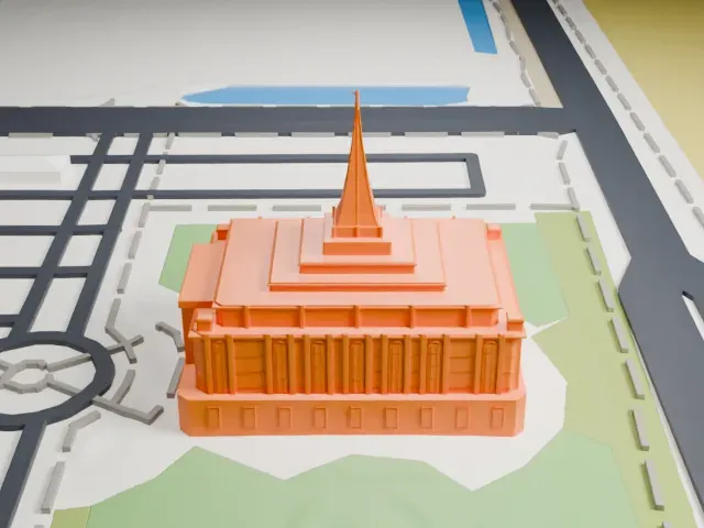 Gilbert Arizona Temple model, North view