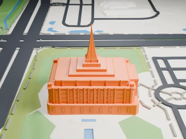 Gilbert Arizona Temple model, South view
