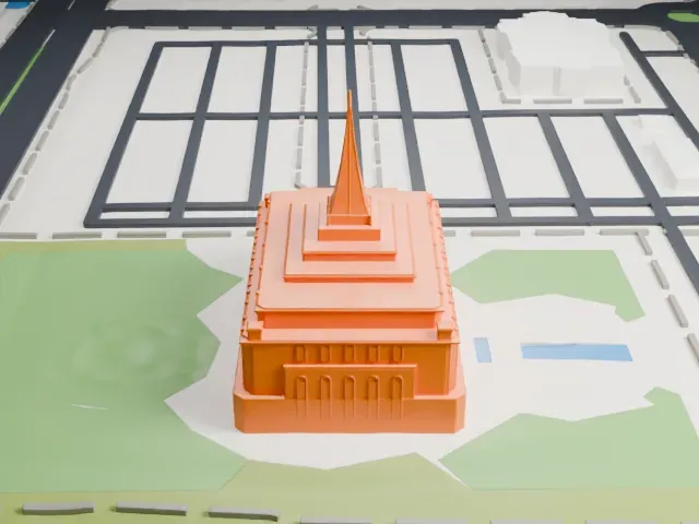 Gilbert Arizona Temple model, West view