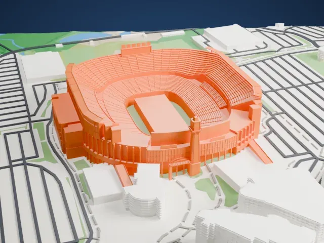 Gillette Stadium model, North view