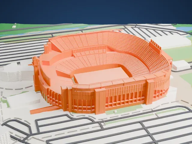 Gillette Stadium model, West view