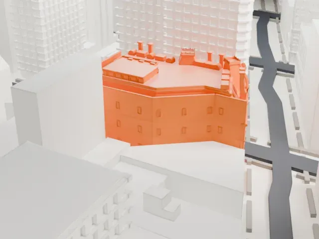 Gilsey House model, North view