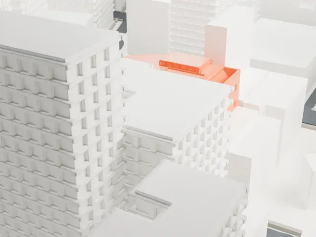Gilsey House model, South view