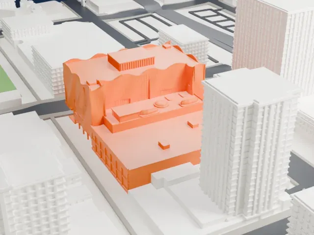 Glenbow Museum model, West view