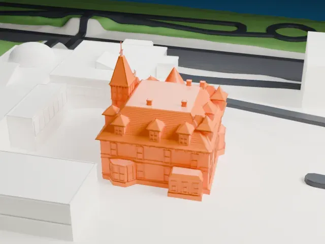 Glenview Mansion model, East view