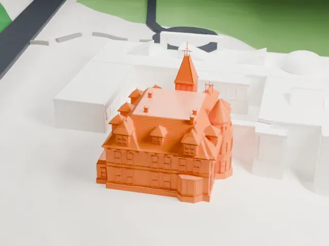 Glenview Mansion model, North view