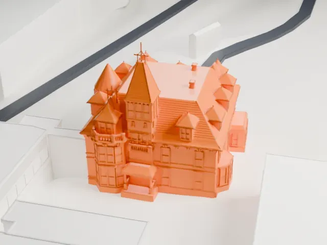 Glenview Mansion model, South view