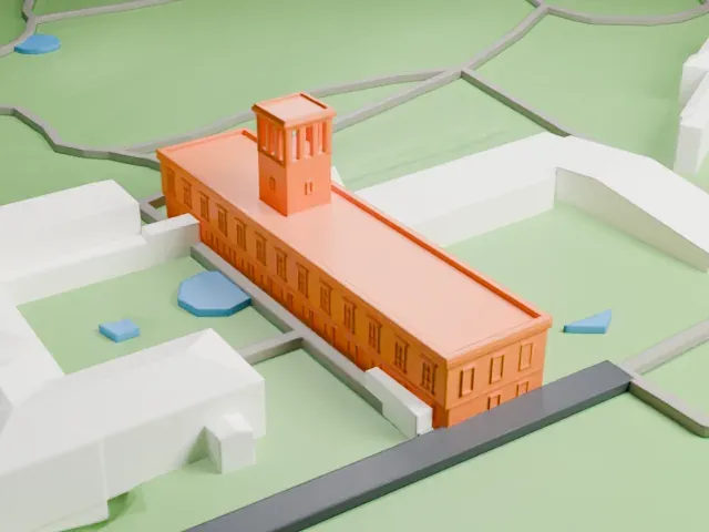 Glienicke Palace model, East view