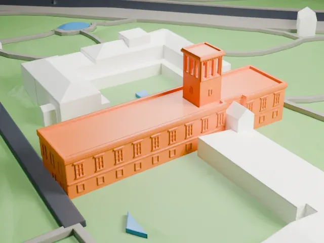 Glienicke Palace model, North view