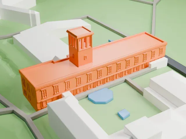 Glienicke Palace model, South view