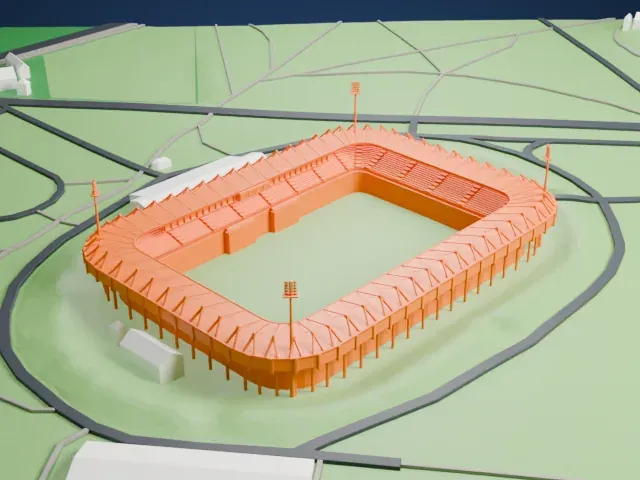 Goffertstadion model, East view