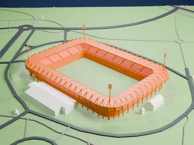 Goffertstadion model, South view