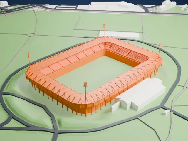 Goffertstadion model, West view
